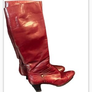 Salvatore Ferragamo Italian Leather Women Sz 7 Heel Riding Boots